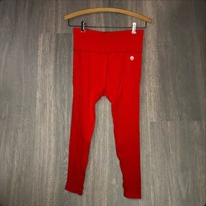 Body & Sol Red‎ High Rise Straight Leg Leggings Size M